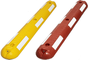 מפרידי נתיבים אדום/צהוב מגומי באורך 1 מטר